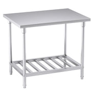 SOGA 100*70*85cm Commercial Catering Kitchen Stainless Steel Prep Work Bench