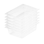 SOGA 150mm Clear Gastronorm GN Pan 1/2 Food Tray Storage Bundle of 6