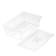 SOGA 150mm Clear Gastronorm GN Pan 1/1 Food Tray Storage with Lid