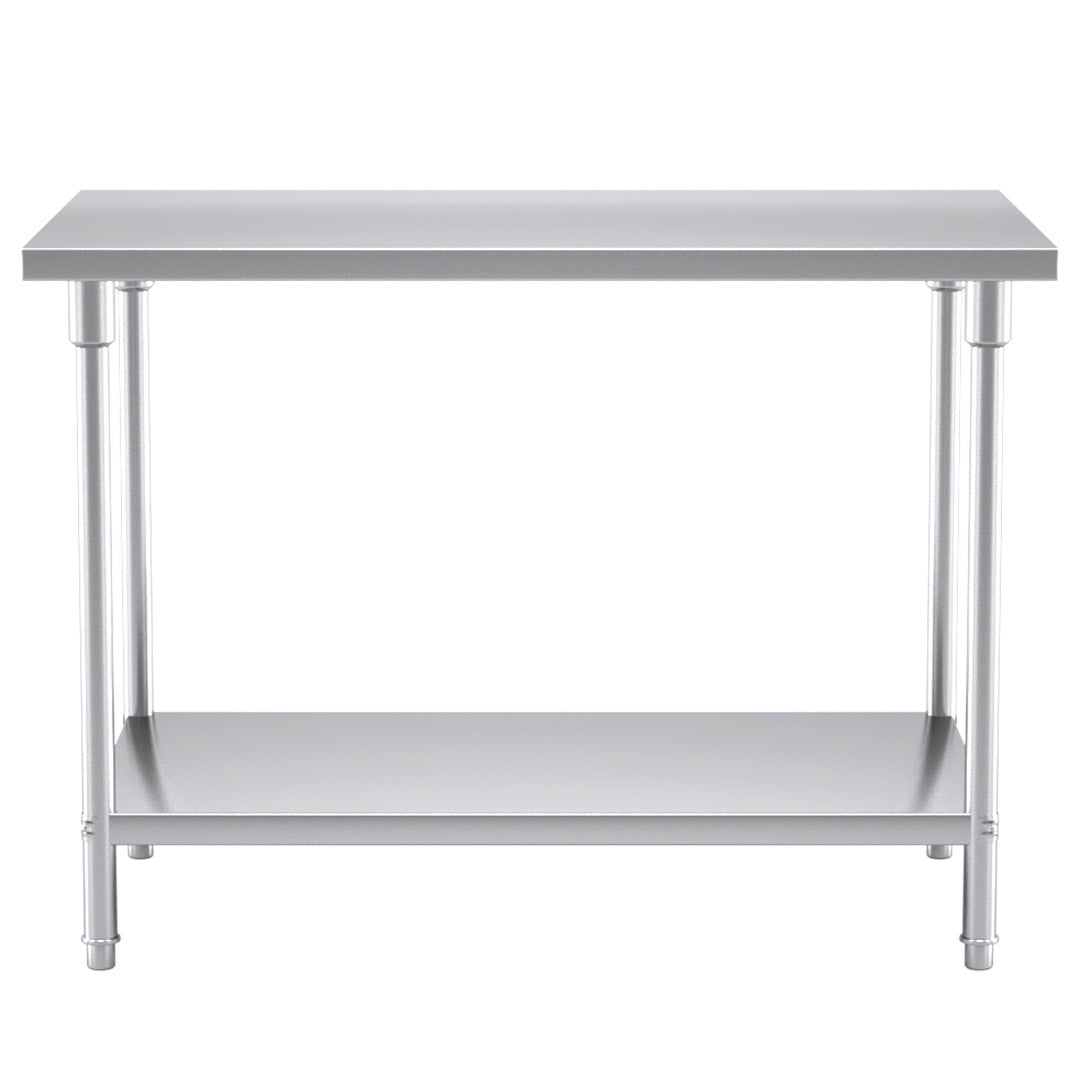 SOGA 120*70*85cm Commercial Catering Kitchen Stainless Steel Prep Work Bench