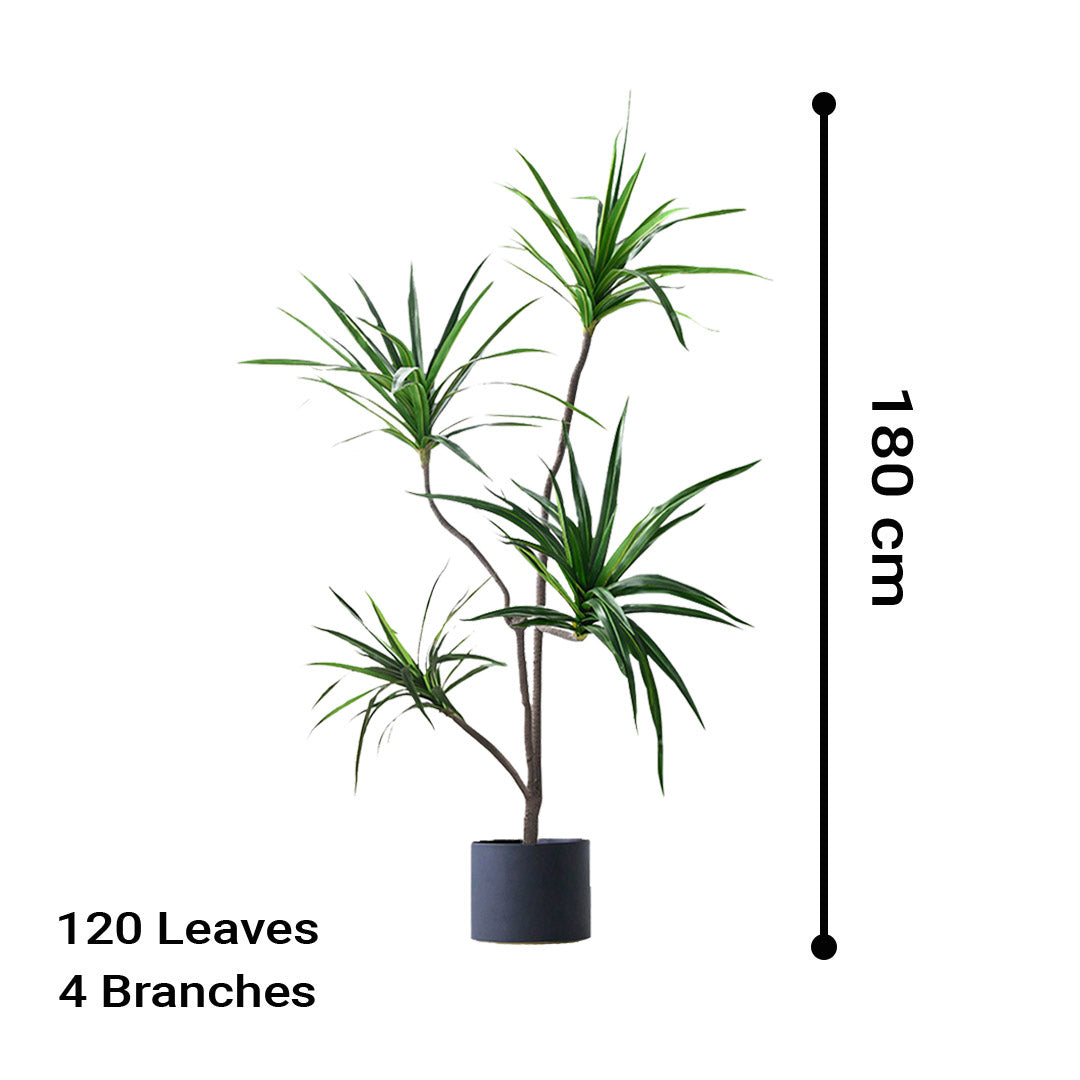 SOGA 4X 180cm Green Artificial Indoor Brazlian Iron Tree Fake Plant Decorative 4 Heads