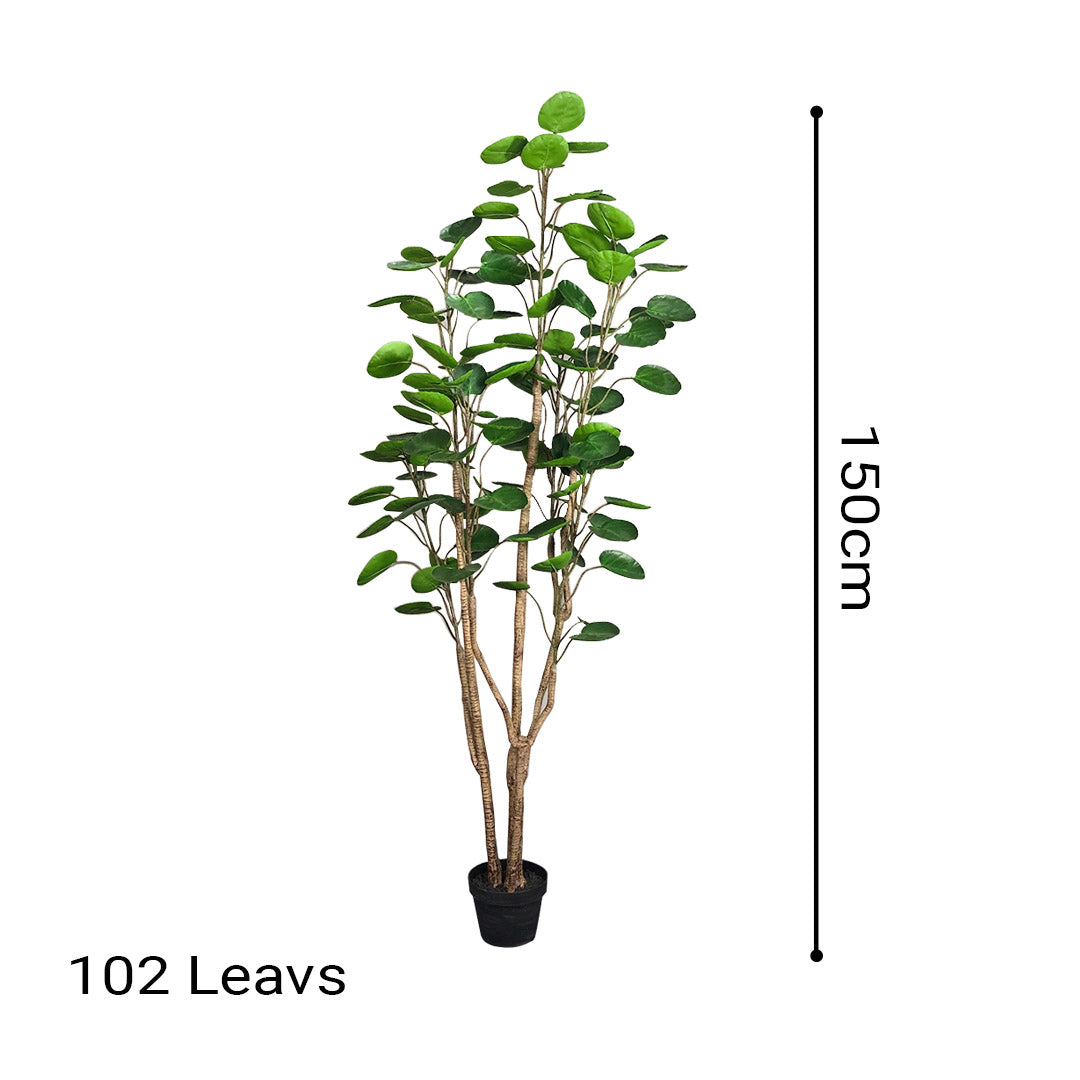 SOGA 150cm Green Artificial Indoor Pocket Money Tree Fake Plant Simulation Decorative