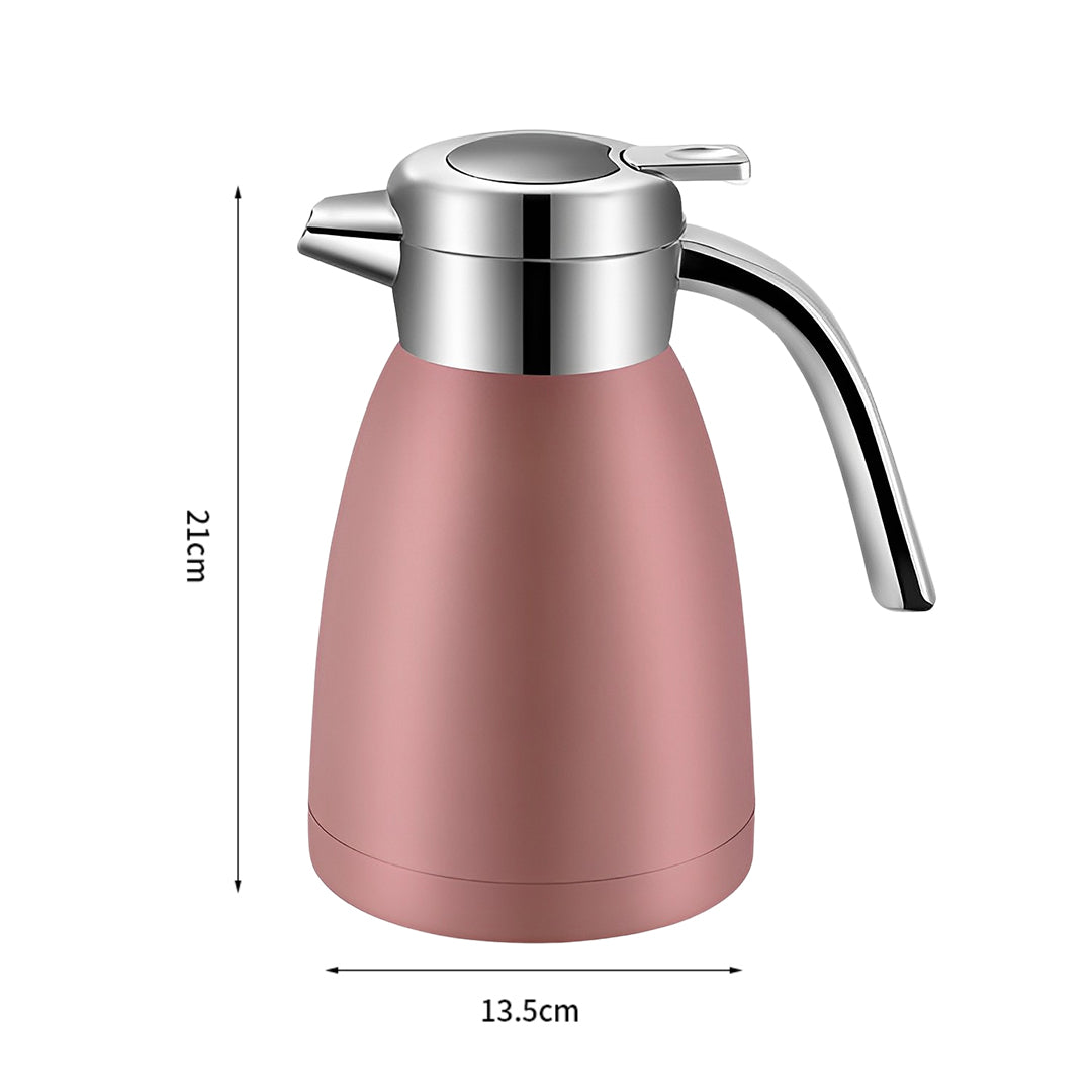SOGA 1.2L Stainless Steel Kettle Insulated Vacuum Flask Water Coffee Jug Thermal Pink