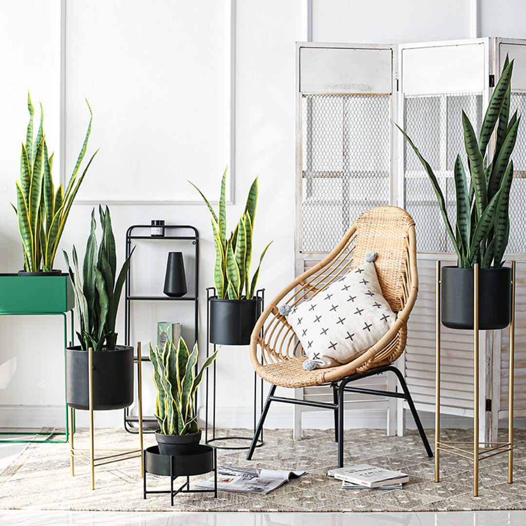 SOGA 4X 97cm Artificial Indoor Snake Sansevieria Plant Fake Decoration Tree Flower Pot