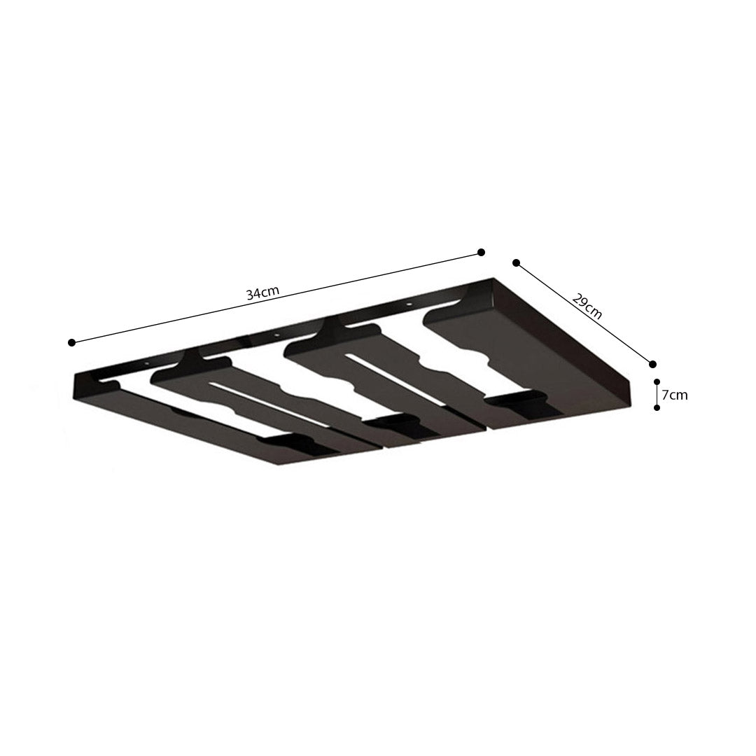 SOGA 34cm Wine Glass Holder Hanging Stemware Storage Organiser Kitchen Bar Restaurant Decoration