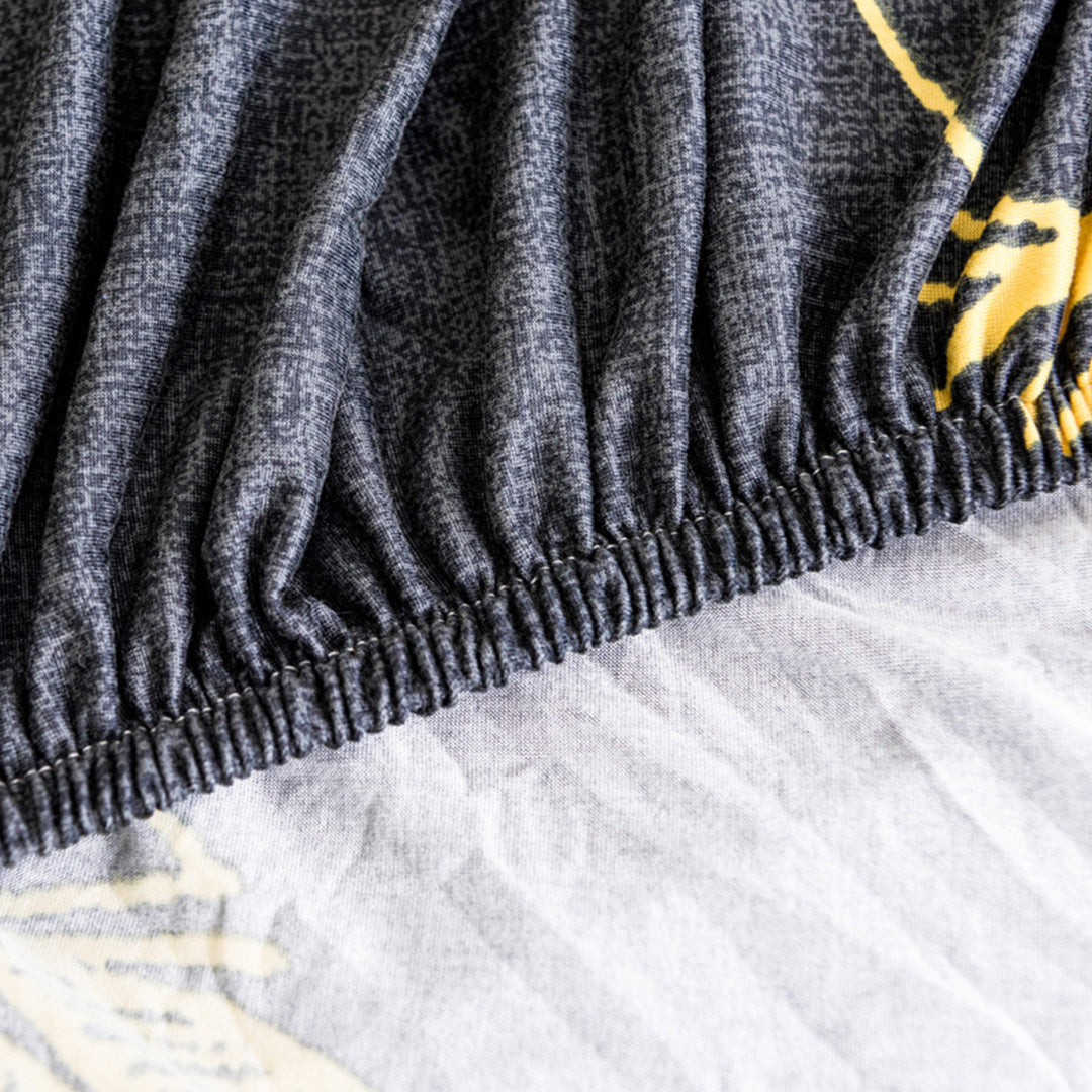 SOGA 3-Seater Feather Print Sofa Cover Couch Protector High Stretch Lounge Slipcover Home Decor