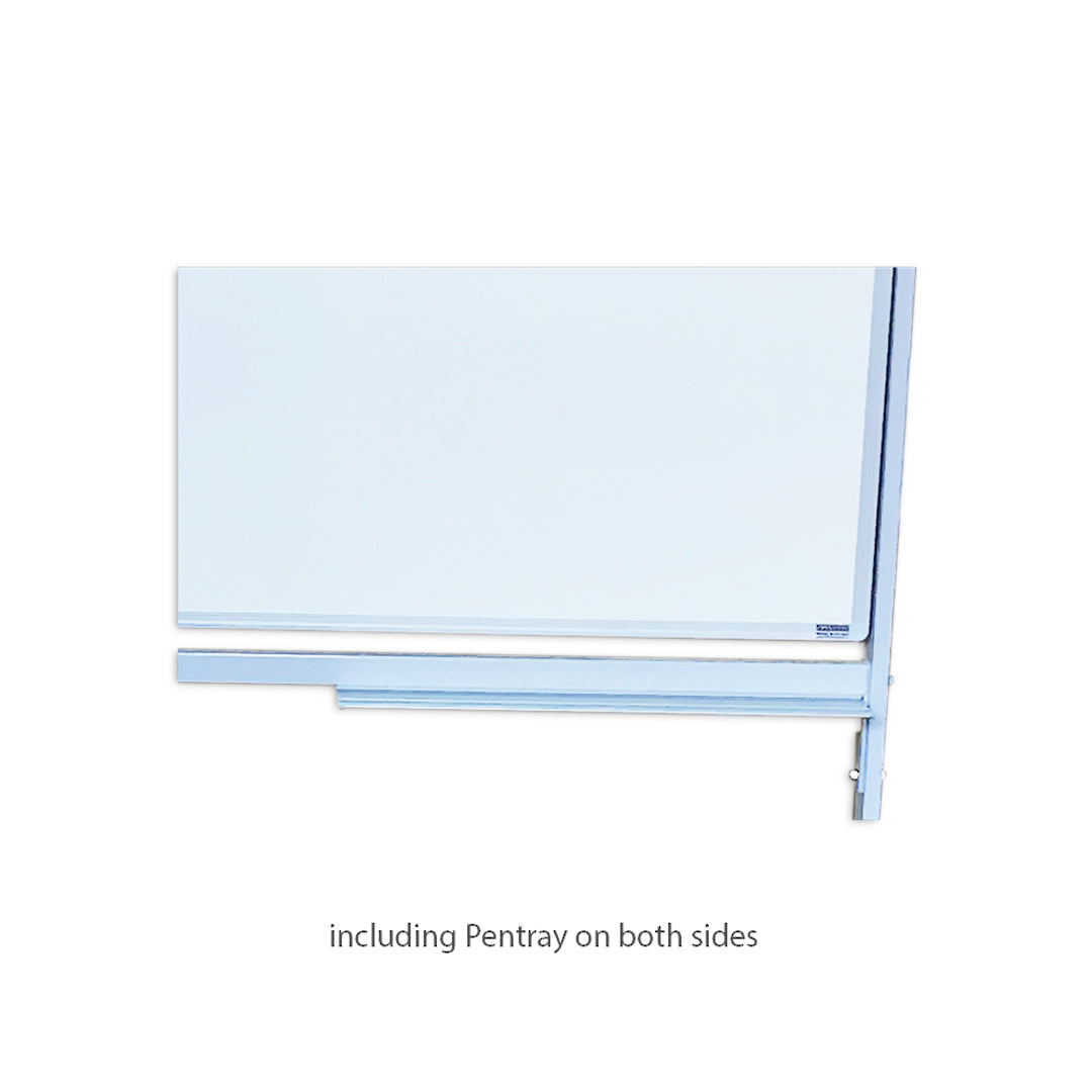 PORCELAIN WHITEBOARD + PIVOTING MOBILE STAND | Double Sided