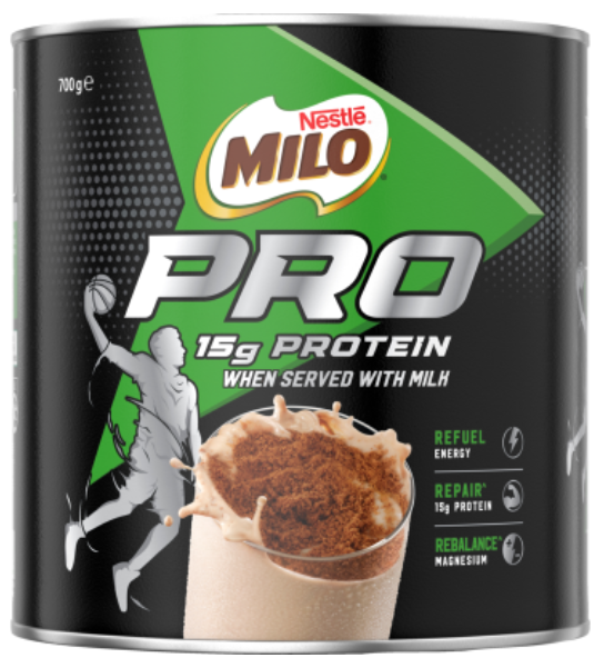 Nestle Milo Pro Chocolate Malt Powder Hot or Cold Drink Tin 700g