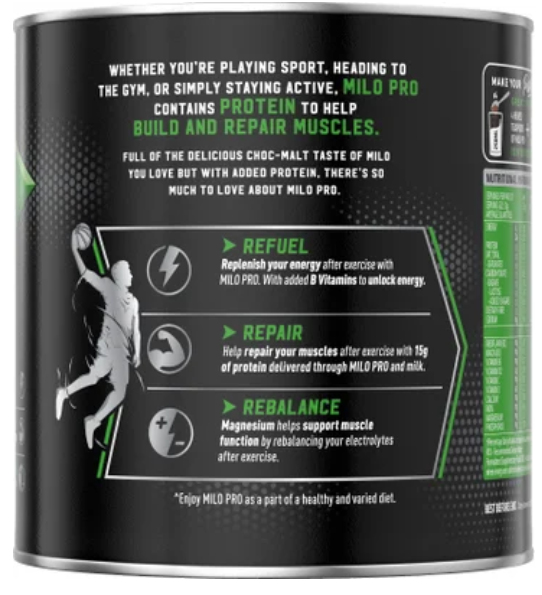 Nestle Milo Pro Chocolate Malt Powder Hot or Cold Drink Tin 700g