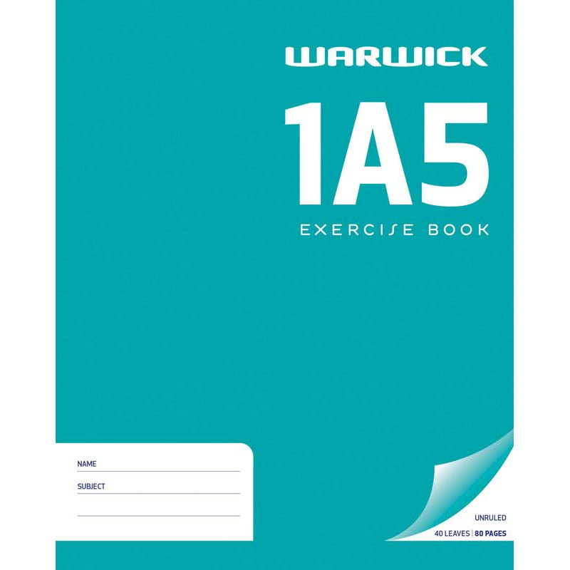 Warwick Exercise Book 1A5 40 Leaf Unruled 255x205mm - Cafe Supply