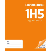 Warwick Exercise Book 1H5 36 Leaf Quad 10mm 255x205mm - Cafe Supply