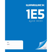 Warwick Exercise Book 1E5 36 Leaf Quad 7mm 255x205mm - Cafe Supply