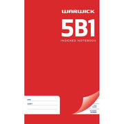 Warwick Notebook 5B1 32 Leaf Indexed Ruled 7mm 165x100mm - Cafe Supply
