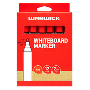 Warwick Whiteboard Marker Red Bullet Tip Box 12 - Cafe Supply