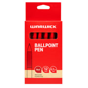 Warwick Pen Ballpoint Red Retractable 0.7mm Box 12 Comfort Grip - Cafe Supply