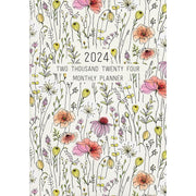 Collins Diary A5 Monthly Planner Wildflowers