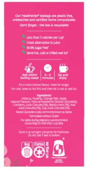 Healtheries Superfruits Tea Bags 40pk