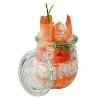 12PK WECK TULIP GLASS JAR W/LID 220ML - Cafe Supply