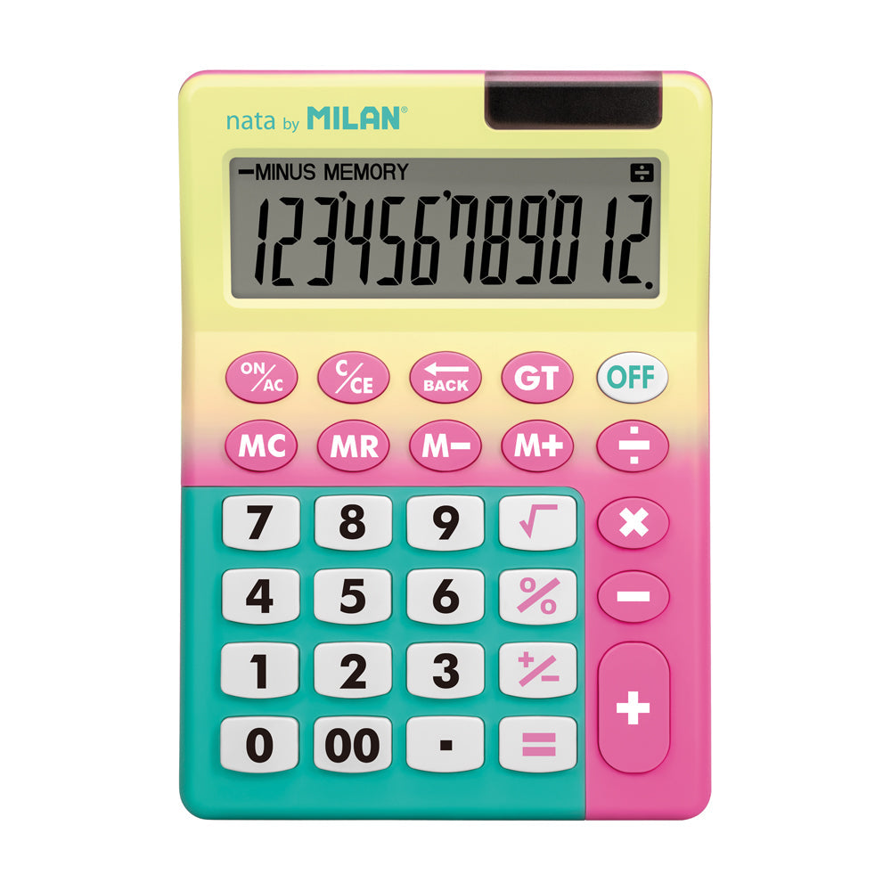 Milan Calculator Sunset Desk 12 Digit - Cafe Supply