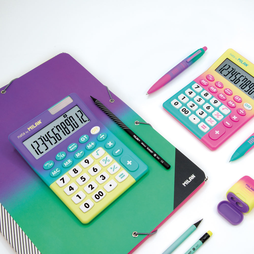 Milan Calculator Sunset Desk 12 Digit - Cafe Supply