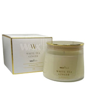 260g Jar Candle 'W' Scented - White Tea Ginger - Cafe Supply