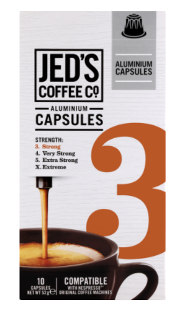 Jed's Coffee Co. #3 Strong Coffee Capsules 10pk