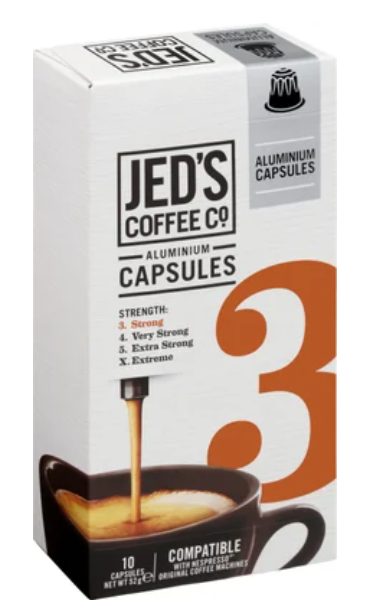 Jed's Coffee Co. #3 Strong Coffee Capsules 10pk