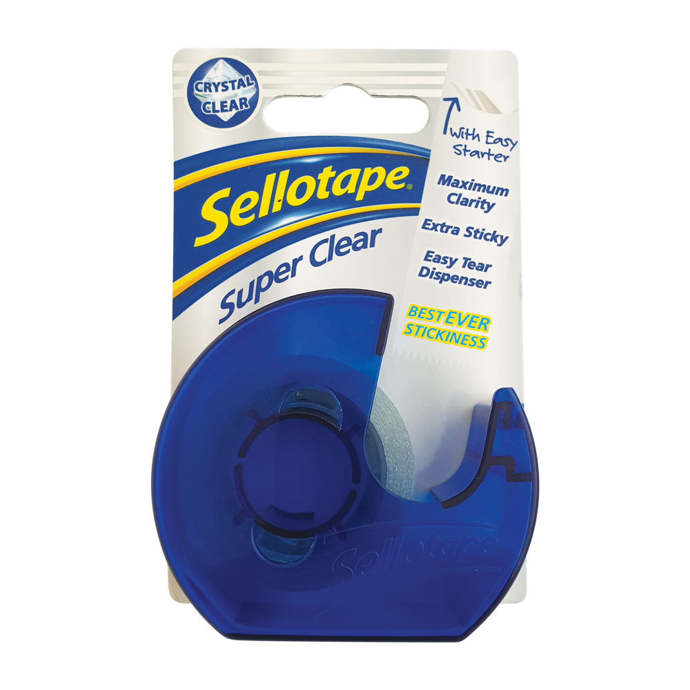 Sellotape Super Clear 18mmx15m On Dispenser - Cafe Supply