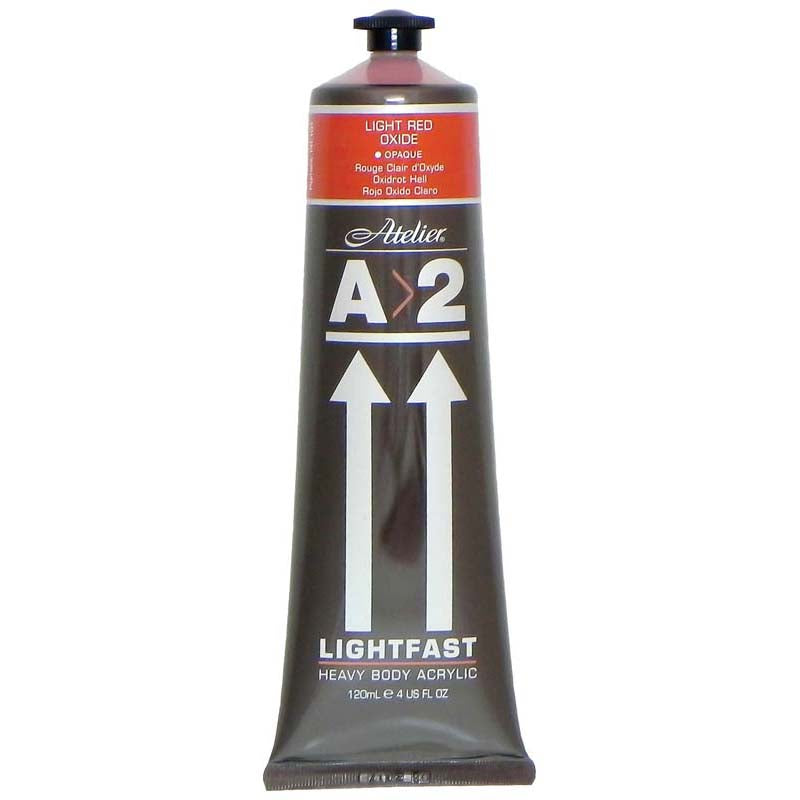 A2 Lightfast Heavybody Acrylic 120ml Light Red Oxide - Cafe Supply