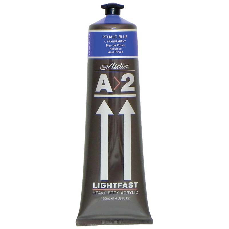 A2 Lightfast Heavybody Acrylic 120ml Pthalo Blue - Cafe Supply