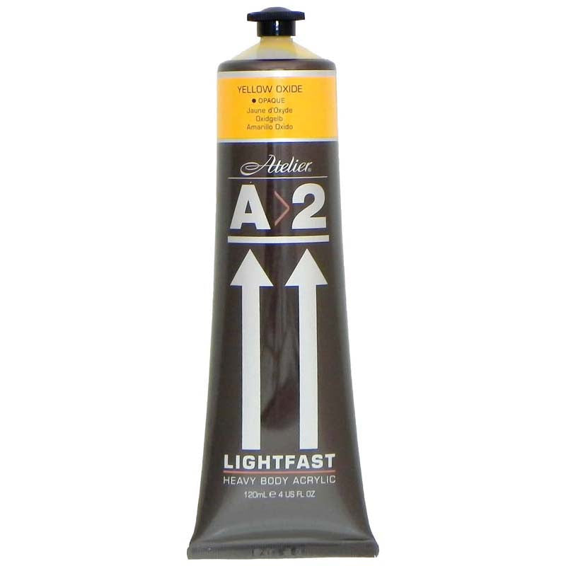 A2 Lightfast Heavybody Acrylic 120ml Yellow Oxide - Cafe Supply