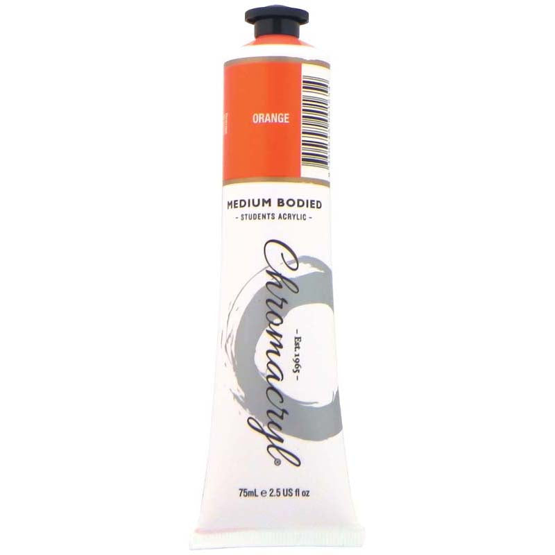 Chromacryl Paint Orange 75ml - Cafe Supply