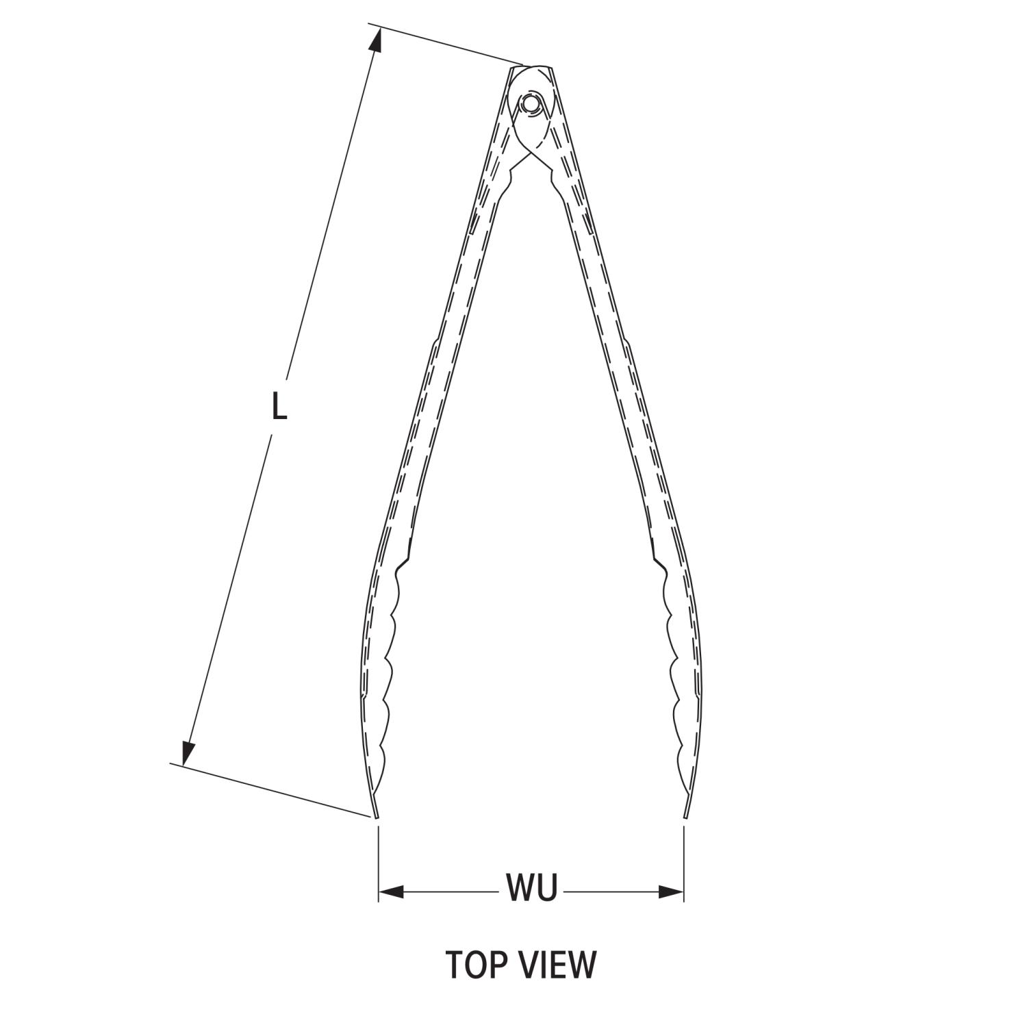 7-inch economy stainless steel utility tongs
