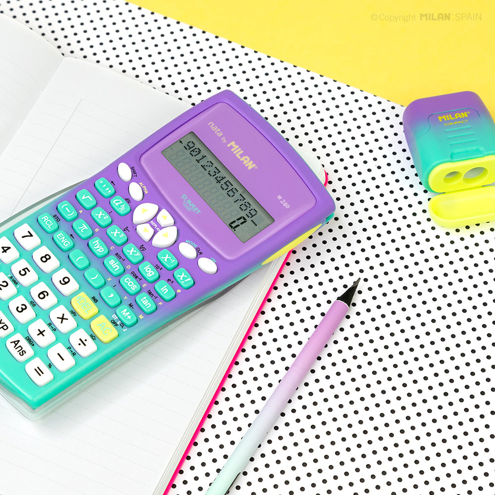 Milan Scientific Calculator Sunset Green Purple - Cafe Supply