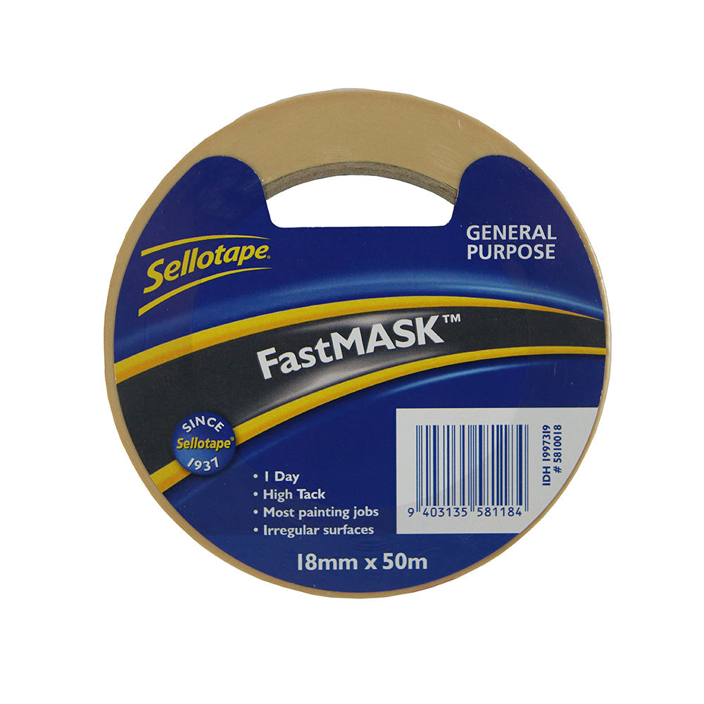Sellotape 5810 GP FastMask 18mmx50m - Cafe Supply