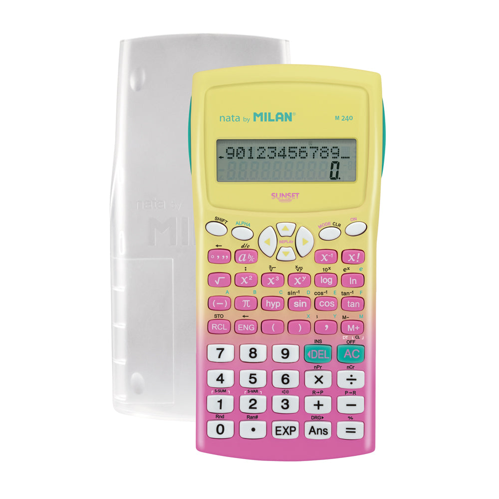 Milan Scientific Calculator Sunset Pink Yellow - Cafe Supply