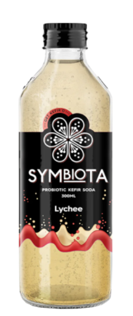 Symbiota Lychee Probiotic Kefir Soda 300ml