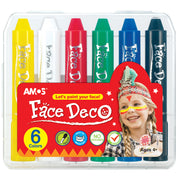 Amos Face Deco Facepaint Set 6 Colours - Cafe Supply