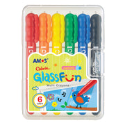 Amos Colorix Glass Fun Multi Crayons Pack 6 - Cafe Supply
