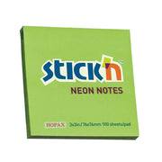 Stick'n Note 76x76mm 100 Sheet Neon Green - Cafe Supply