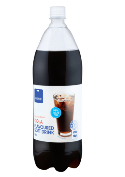 Value Cola Flavour 99% Sugar Free Soft Drink 1.5l - Cafe Supply
