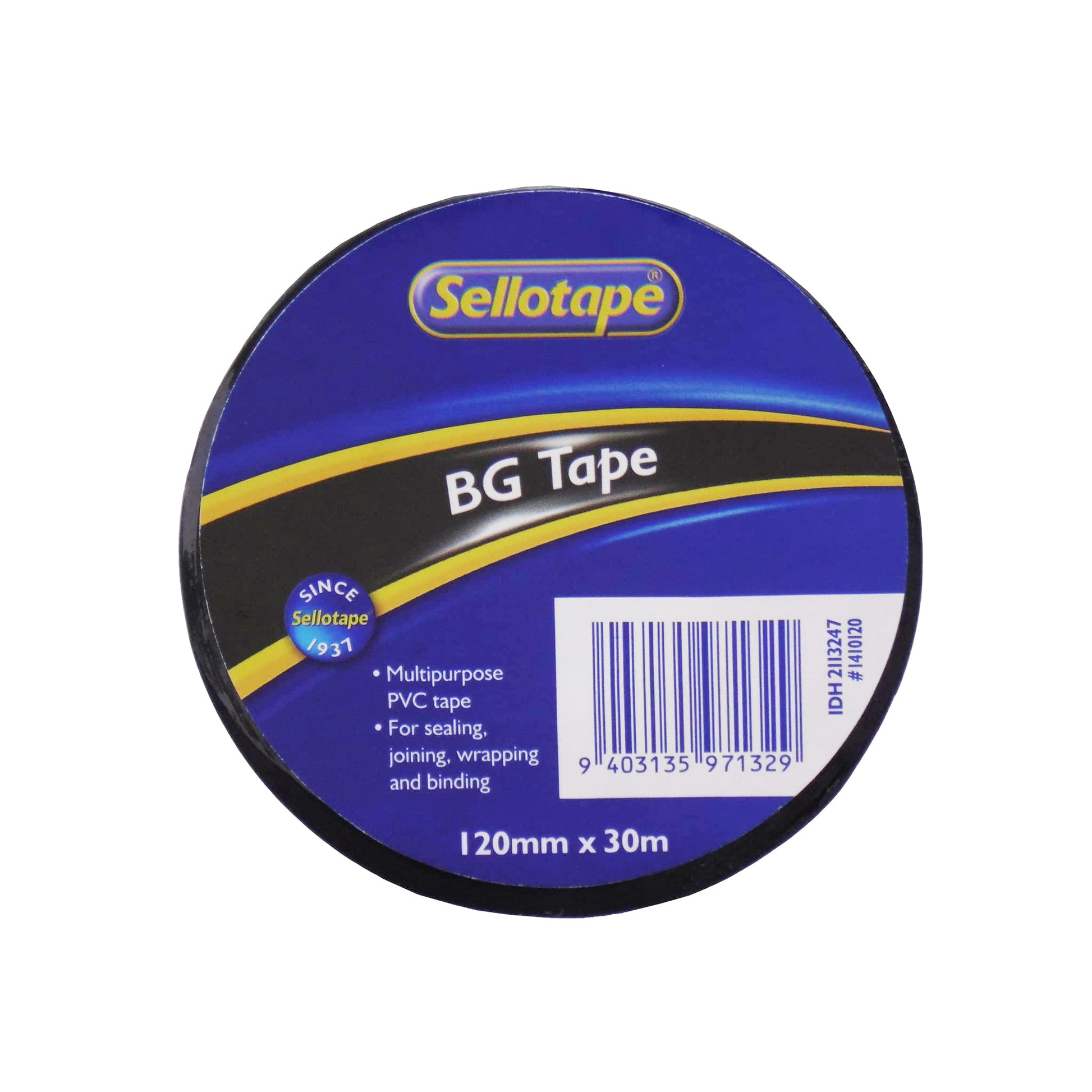 Sellotape 1410 BG Tape Black 120mmx30m - Cafe Supply