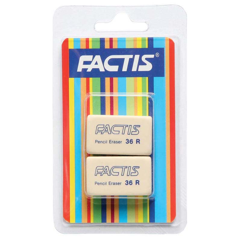 Factis Erasers 36R Twin Hangsell Pack - Cafe Supply