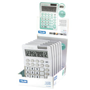 Milan Antibacterial 12 Digit Desk Calculator Assorted Colours - Cafe Supply