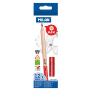 Milan Maxi Graphite Pencils HB Pack 12 - Cafe Supply