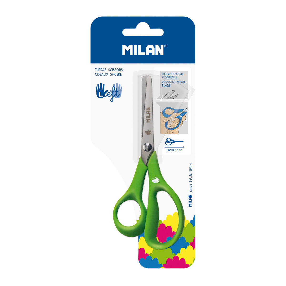 Milan Scissors Left Hand 140mm Hangsell - Cafe Supply