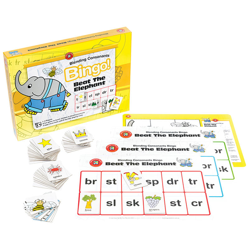 LCBF Bingo Blending Consonant Beat The Elephant - Cafe Supply