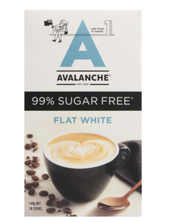 Avalanche 99% Sugar Free Flat White Coffee Sticks 10 x 14g - Cafe Supply