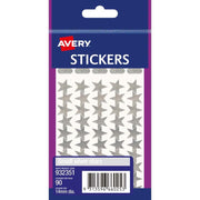 Avery Label Stars Small Silver 90 Pack - Cafe Supply
