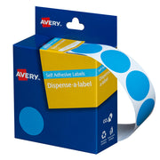 Avery Label Dispenser DMC24LB Light Blue Round 24mm 500 Pack - Cafe Supply